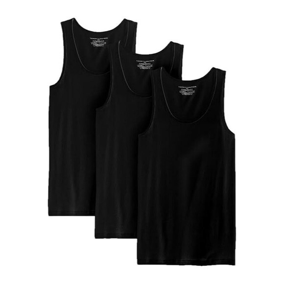 TOMMY HILFIGER Shirt Mens Medium Black Pullover Tank Top 3-Pack Undershirt - Picture 1 of 7